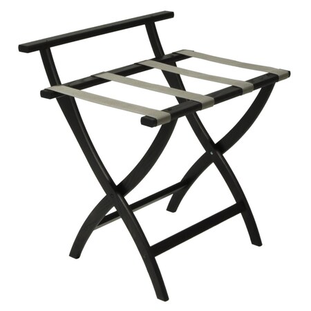 Vertex Wall Saver Luggage Rack with Gray Straps - Black VE3944220